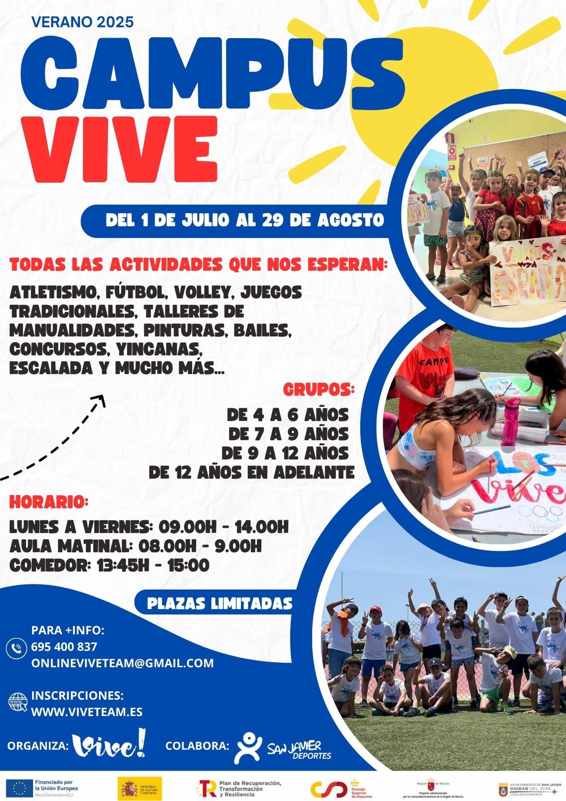 Escuela de verano VIVE 2025 San Javier